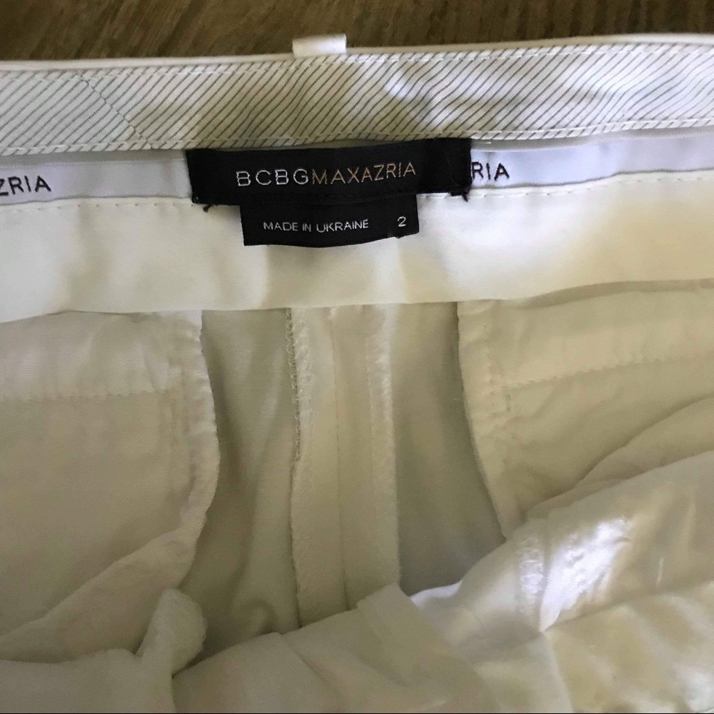 BCBGMAXAZRIA WOMENS WHITE PANTS SIZE 2, IMPORTED. - Picture 6 of 7